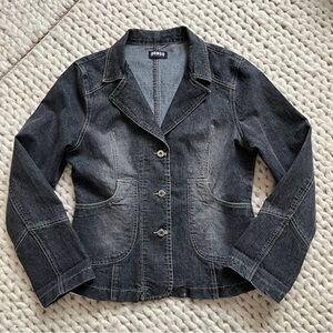 Y2K Bongo Black Denim Jacket | size 11